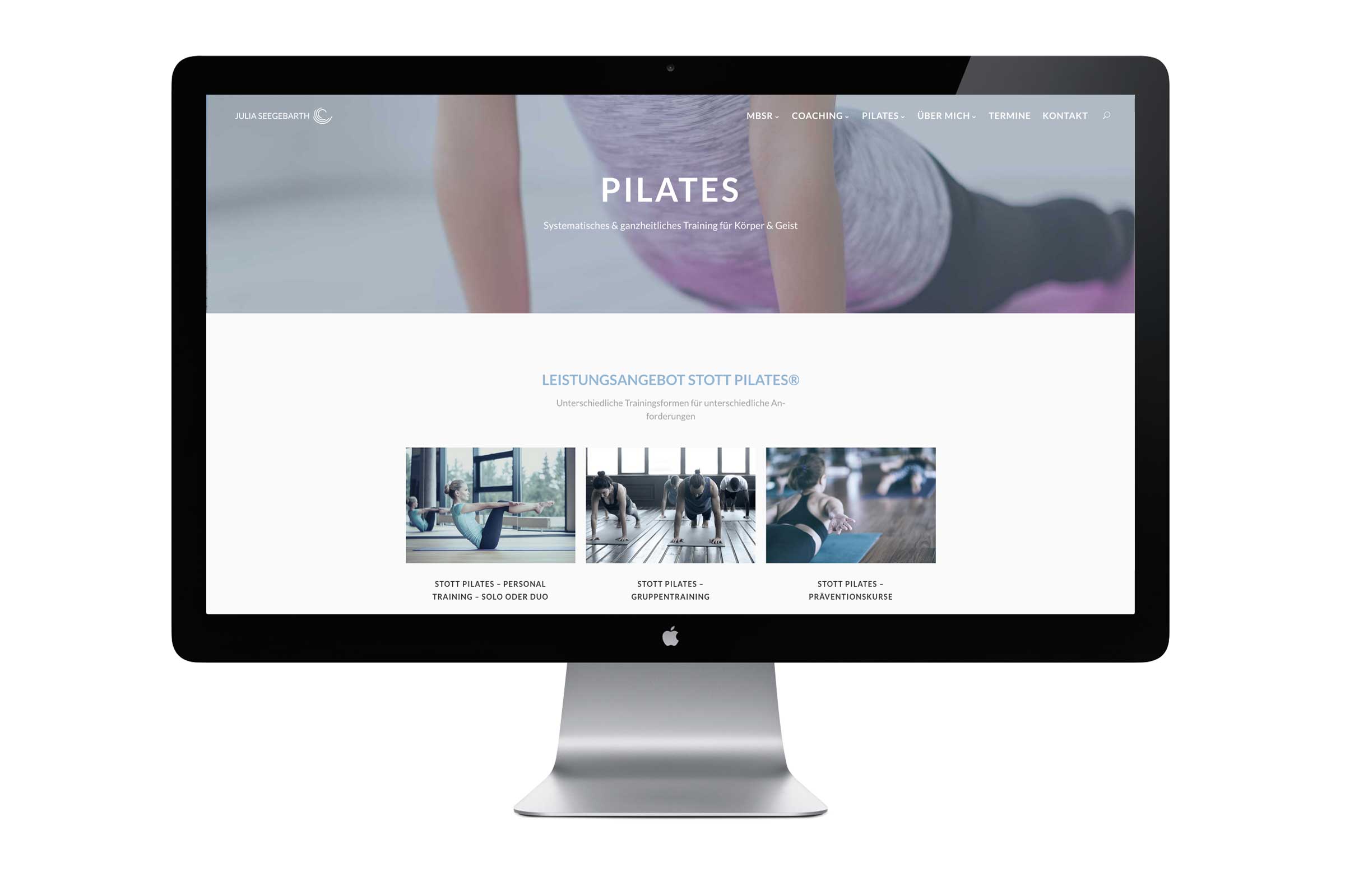 Webseite Julia Seegebarth – Pilates